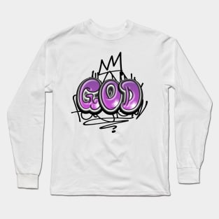 God Christian Quote Graffiti T-Shirt Long Sleeve T-Shirt